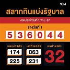 ตรวจหวยรางวัลที่ 1 วันที่ 1